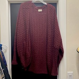 Burgundy cardigan